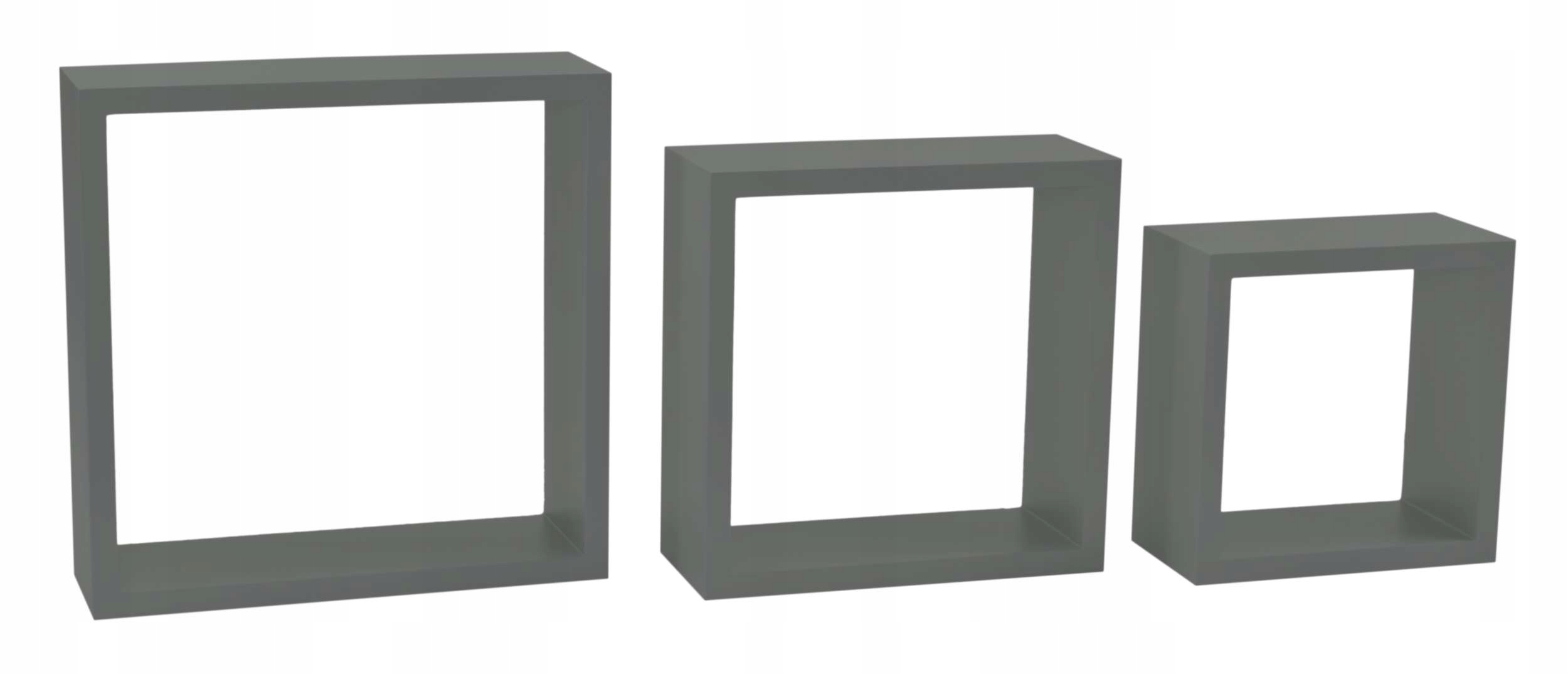 zestaw 3 polek wiszacych cube quad