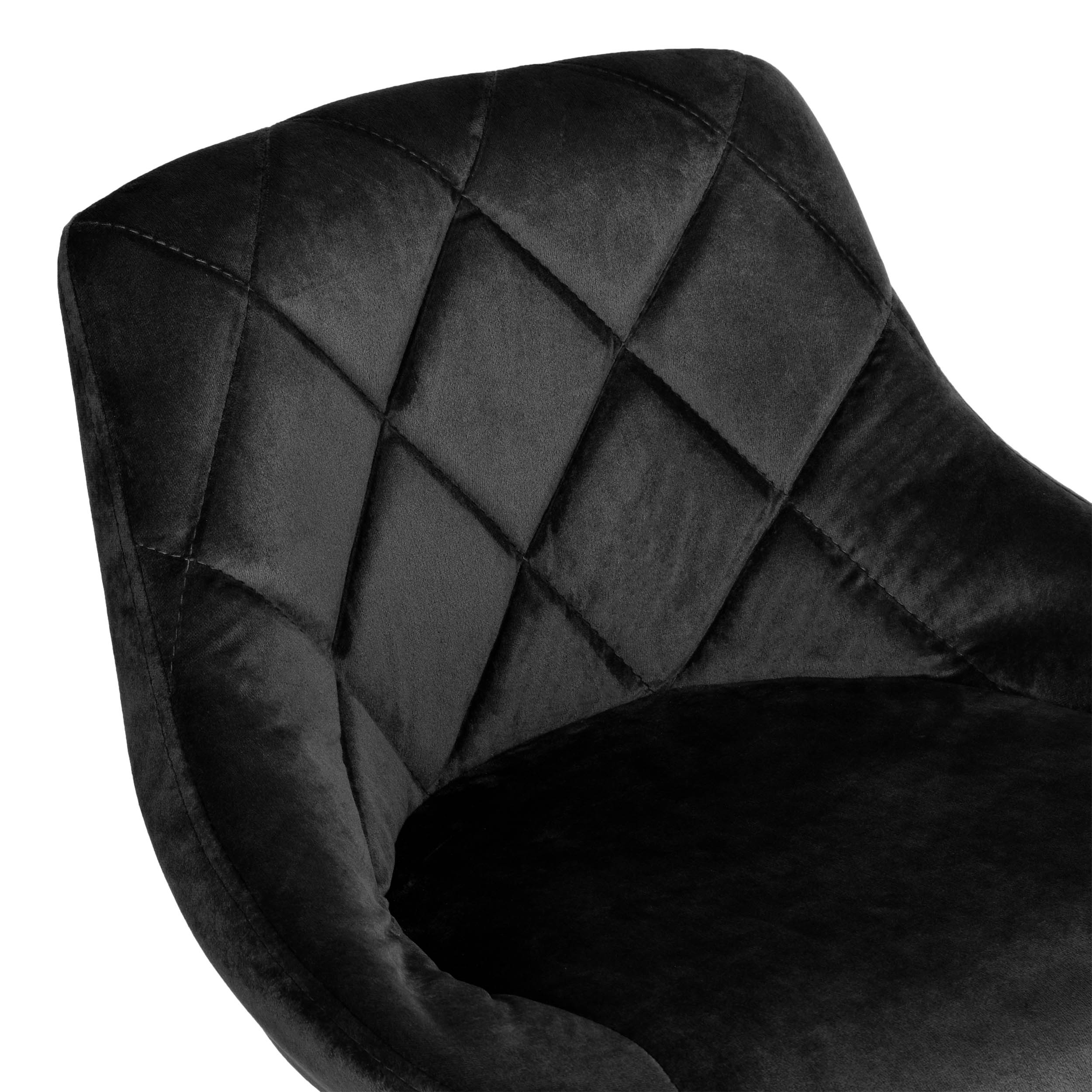Krzesło barowe CYDRO welurowe czarne