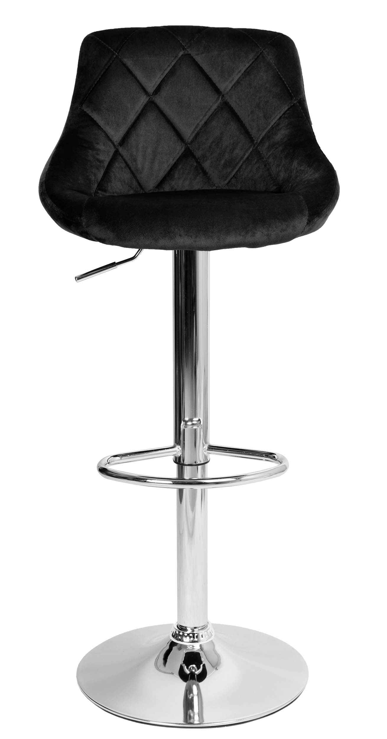 Krzesło barowe CYDRO welurowe czarne