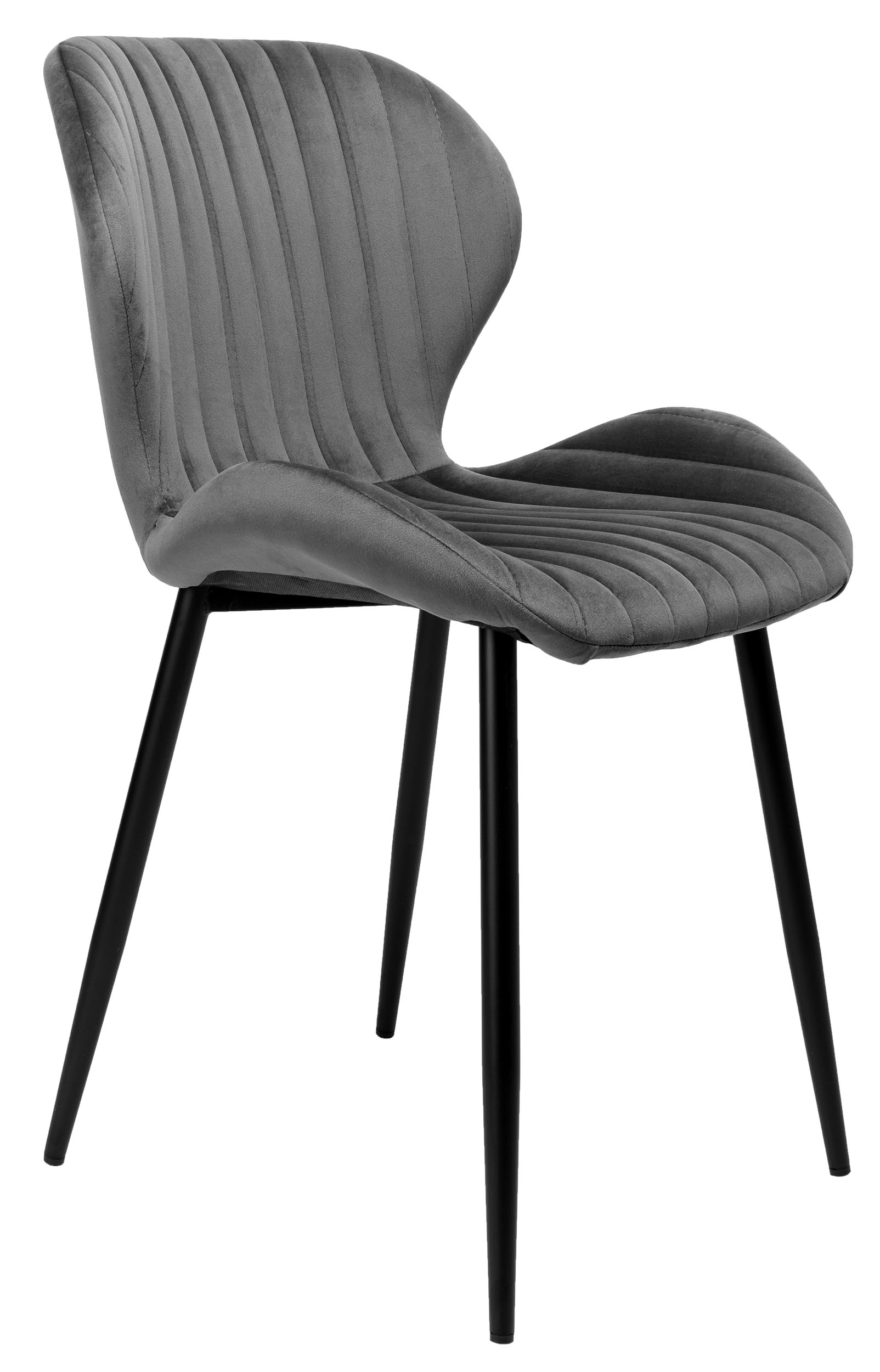 Krzesło tapicerowane DALLAS grafitowy velvet