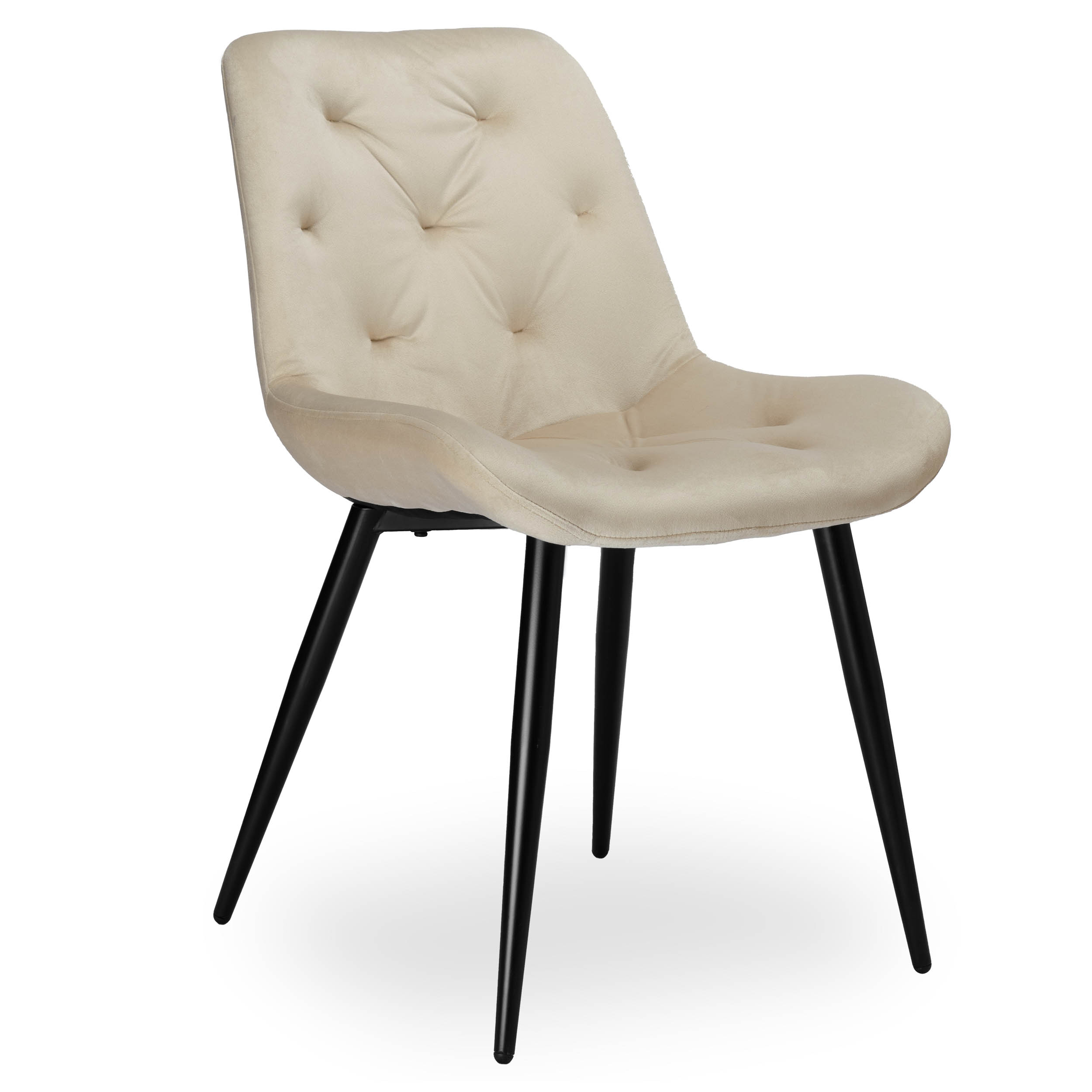 Krzesło aksamitne ELIOT bezowe velvet