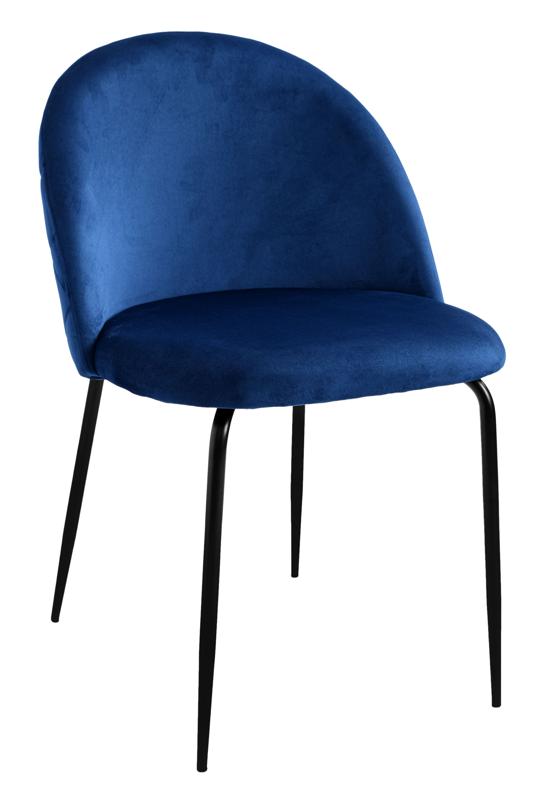 Krzesło tapicerowane Fargo Velvet granatowy