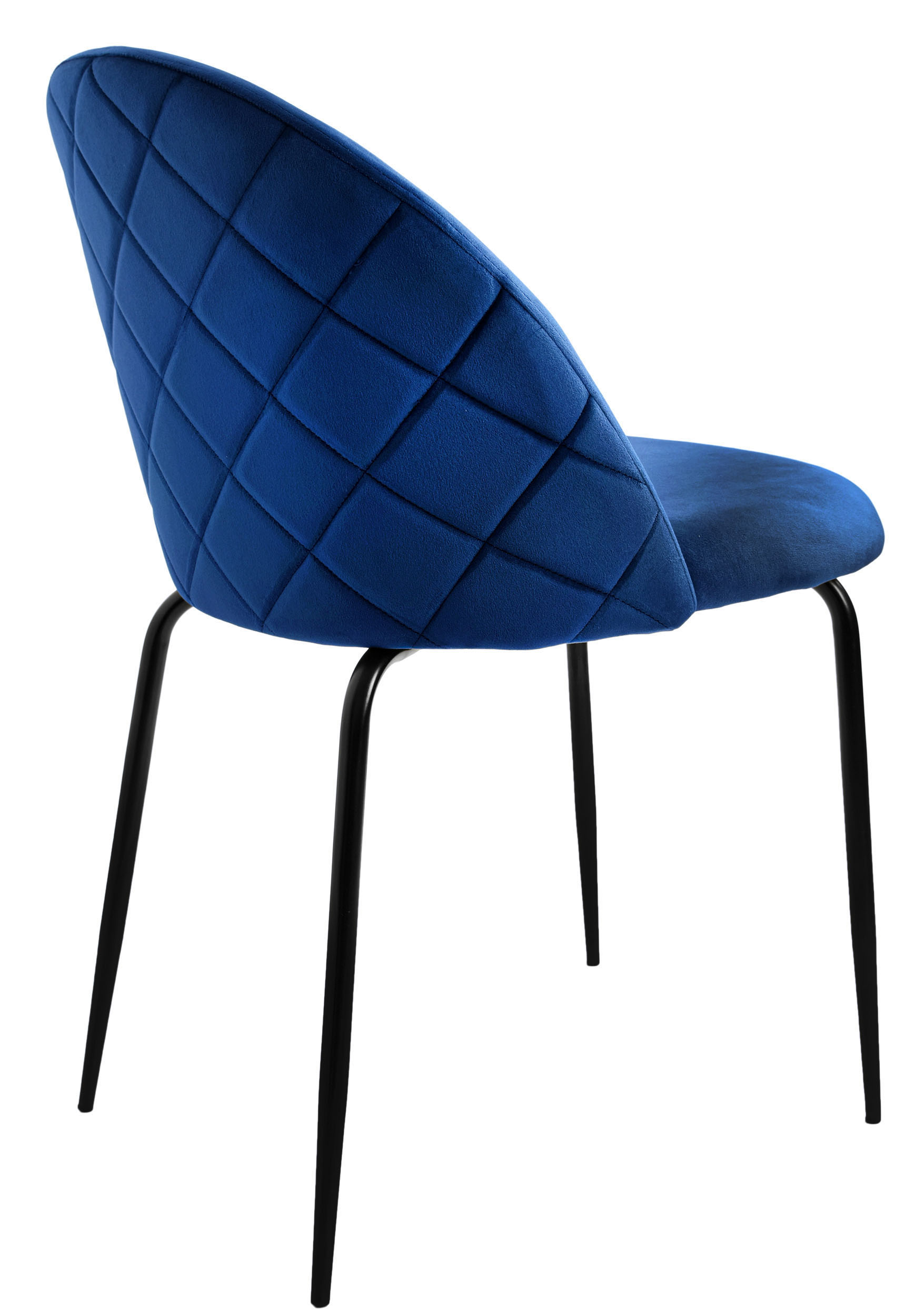 Krzesło tapicerowane Fargo Velvet granatowy