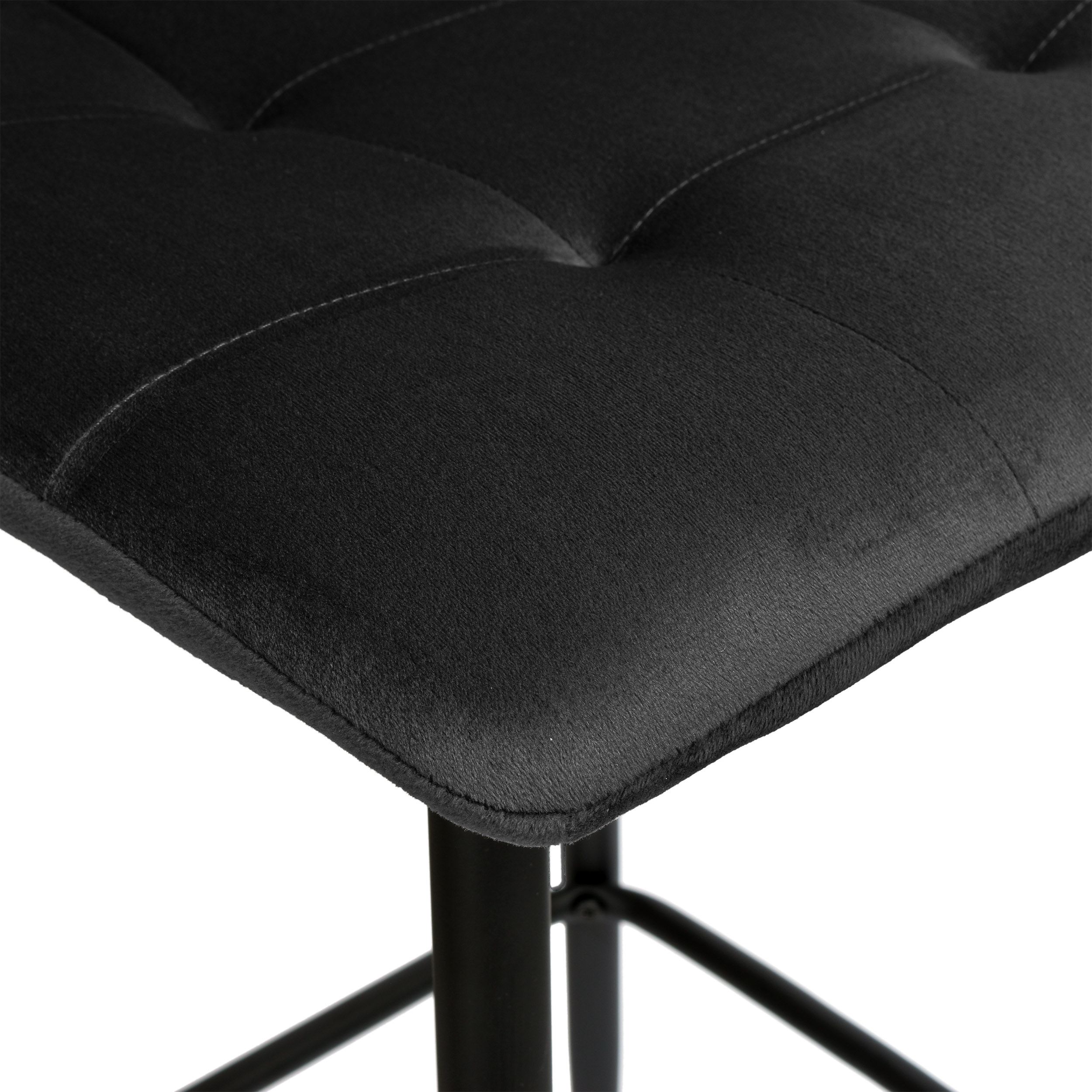hoker krzeslo barowe hamilton czarny aksamit