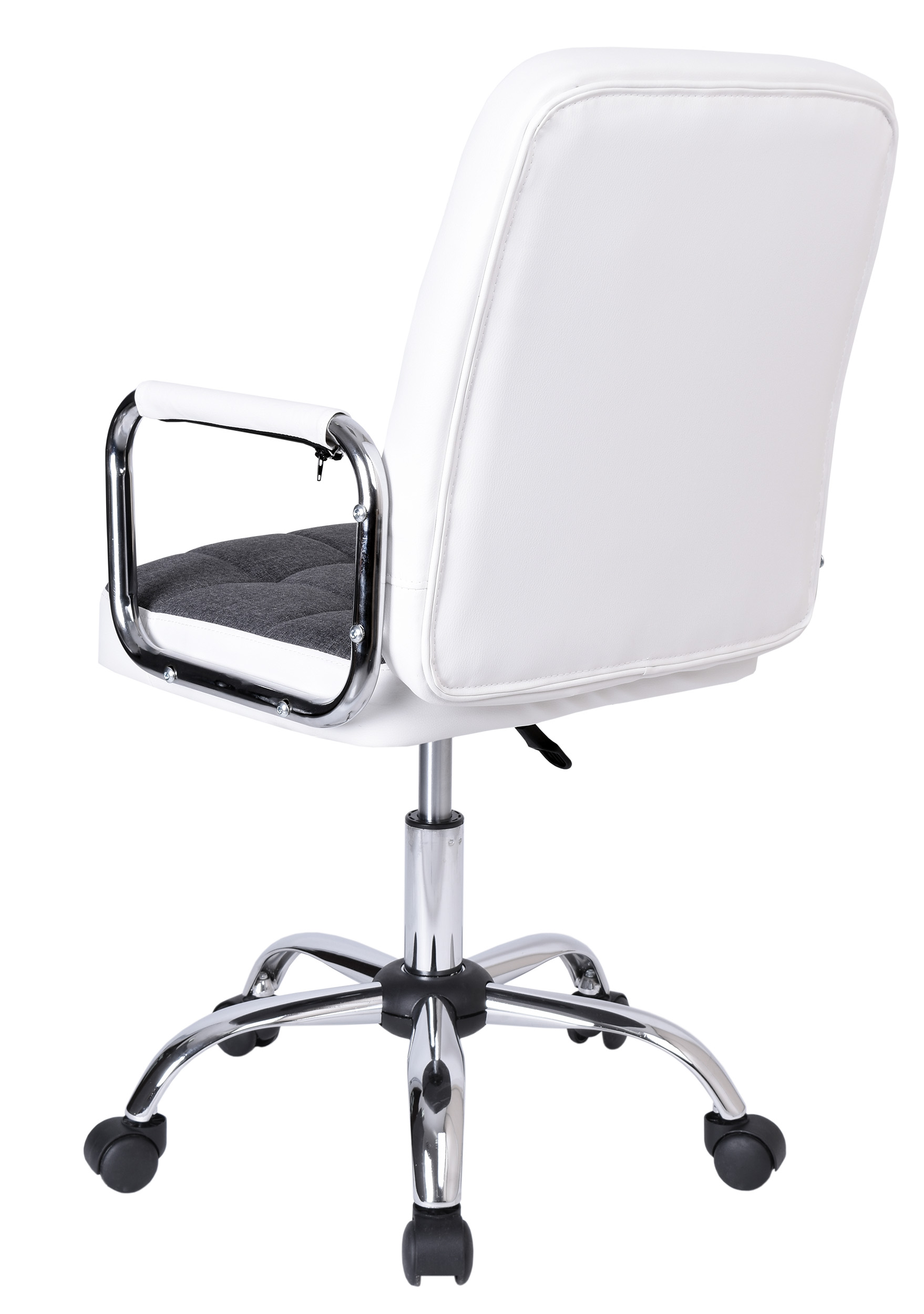 karlos fotel biurowy kosmetyczny bialo-szary