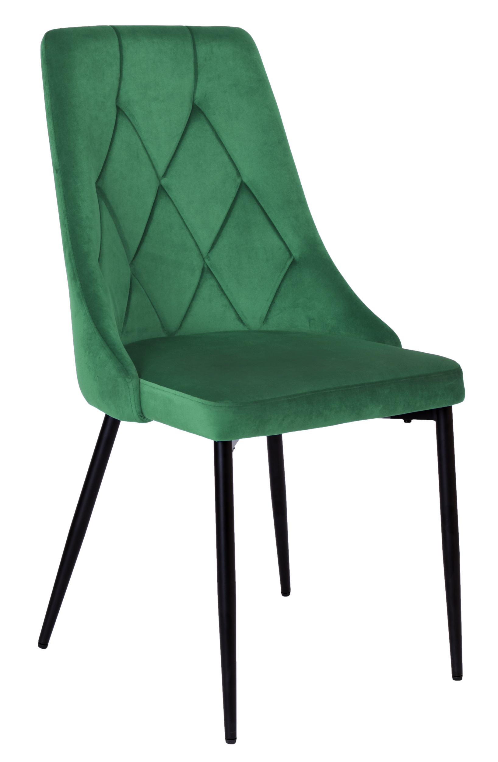 Krzesło welurowe Lincoln VELVET zielone