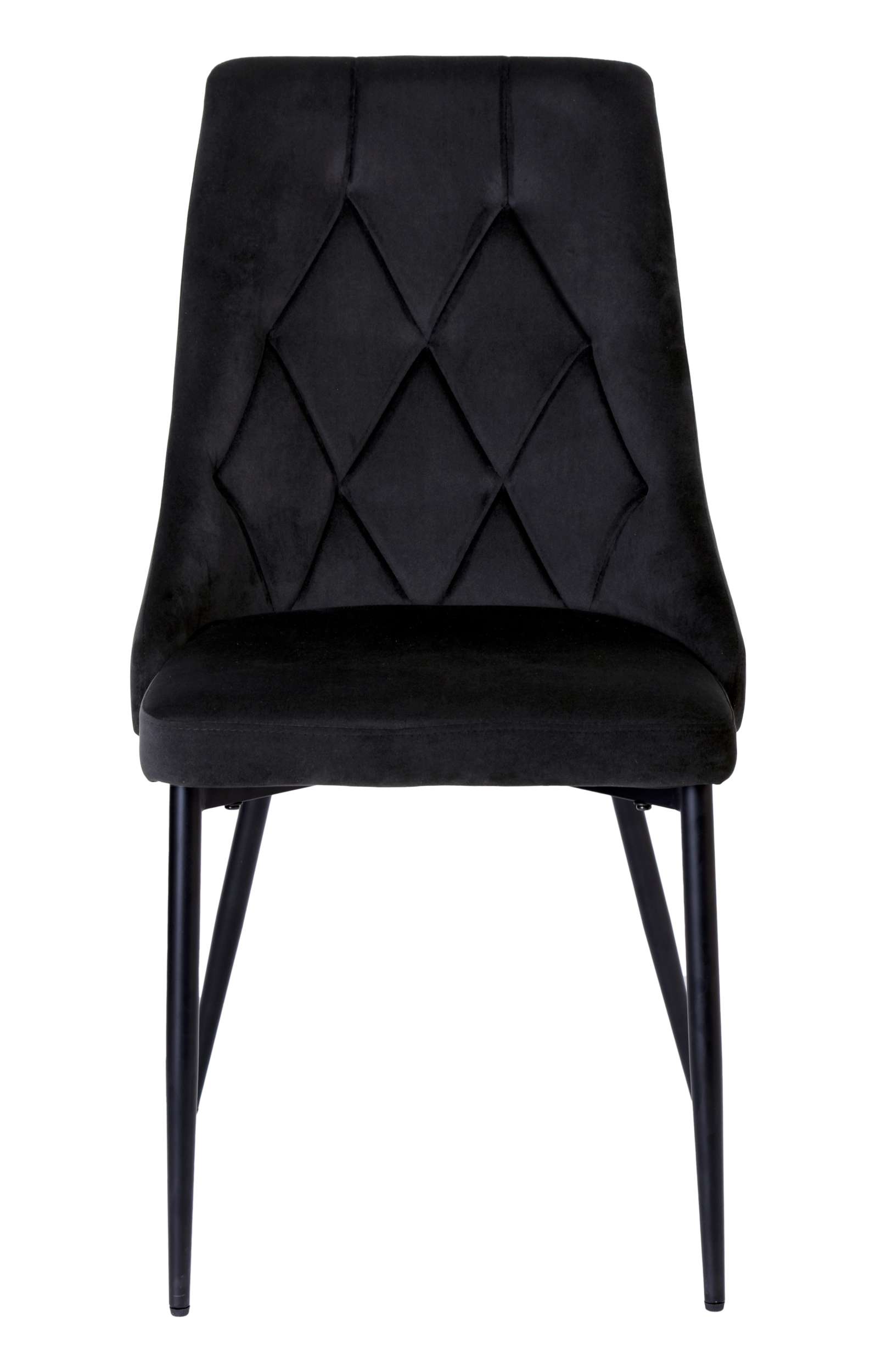 Krzesło welurowe Lincoln Velvet czarny
