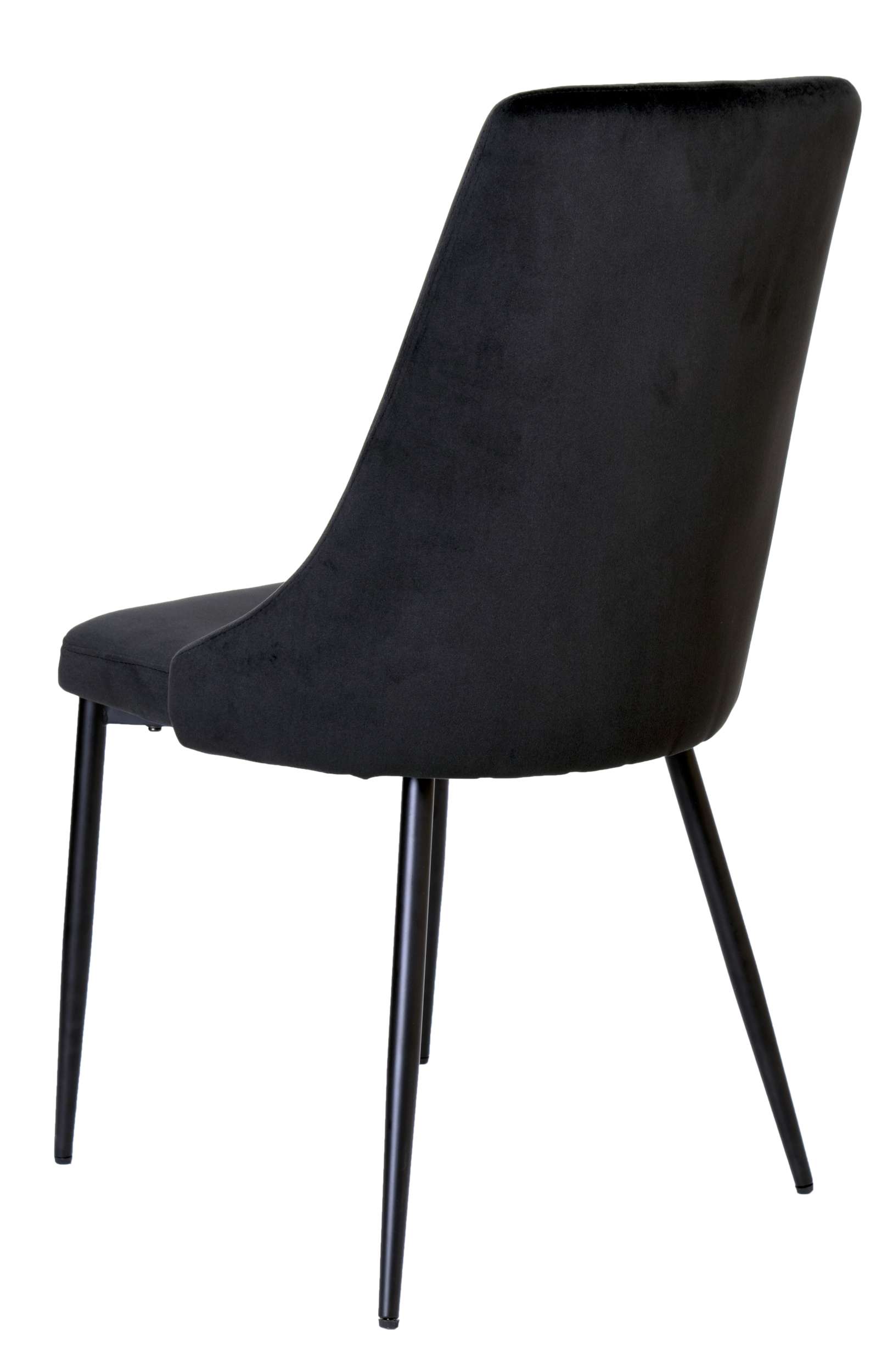 Krzesło welurowe Lincoln Velvet czarny