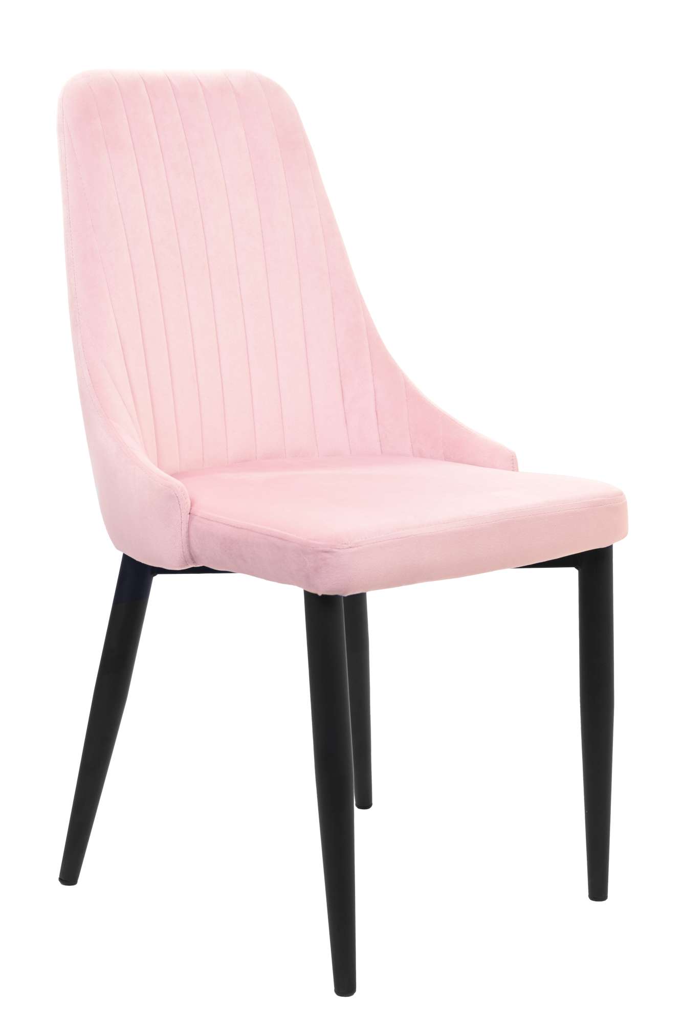 Krzesło welurowe LORIENT VELVET różowe