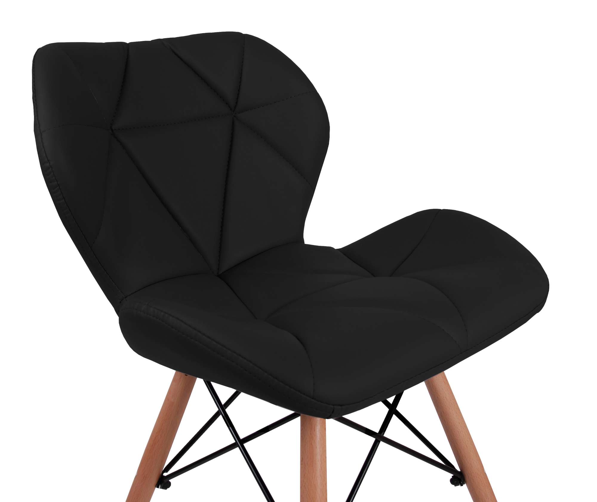 Krzesło tapicerowane MURET DSW ekoskora czarne