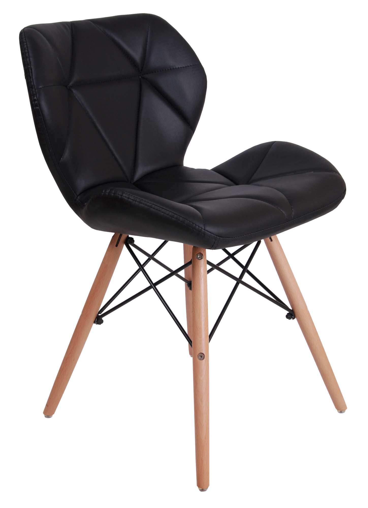 Krzesło tapicerowane MURET DSW ekoskora czarne