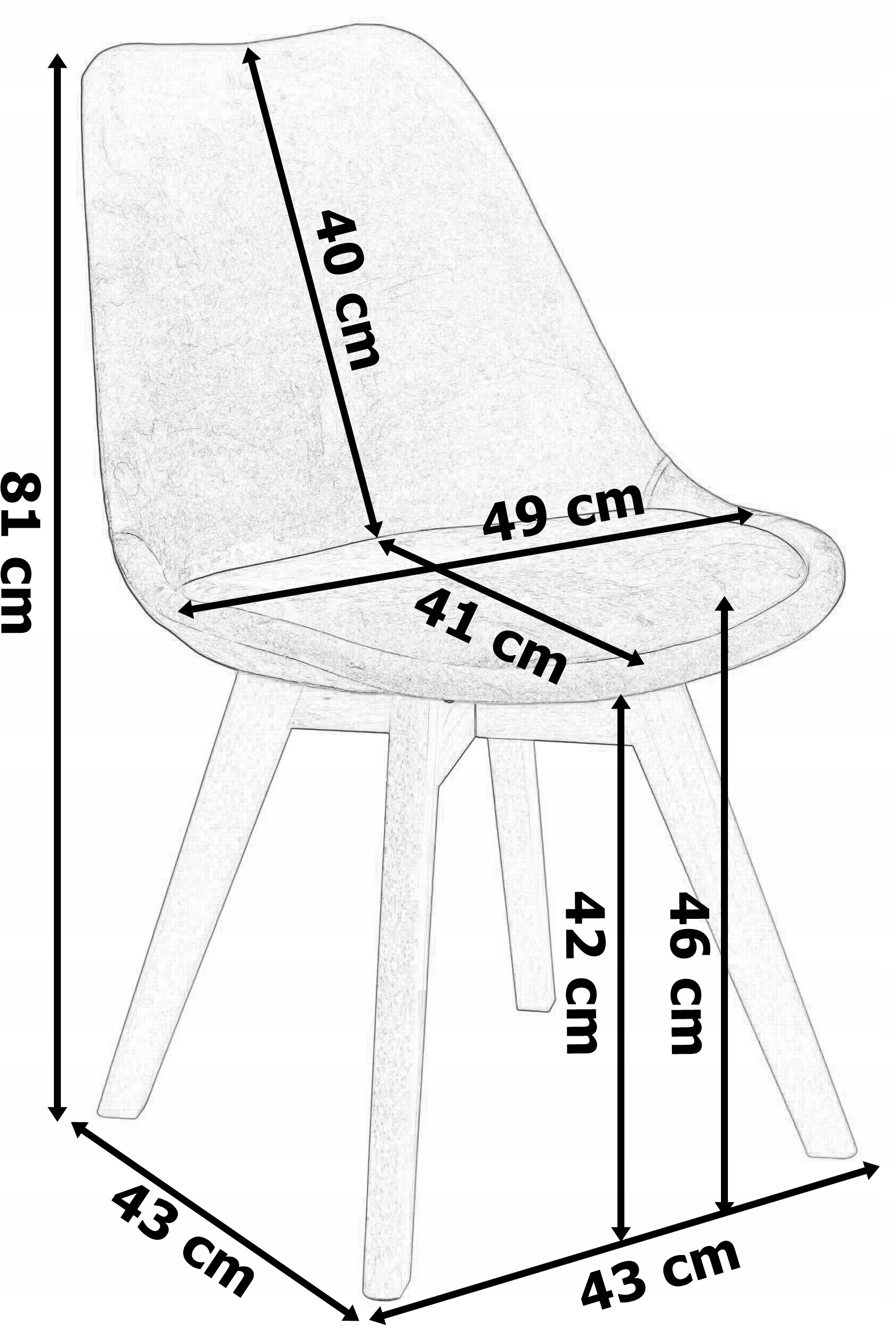 krzeslo aksamitne welurowe nantes wymiary
