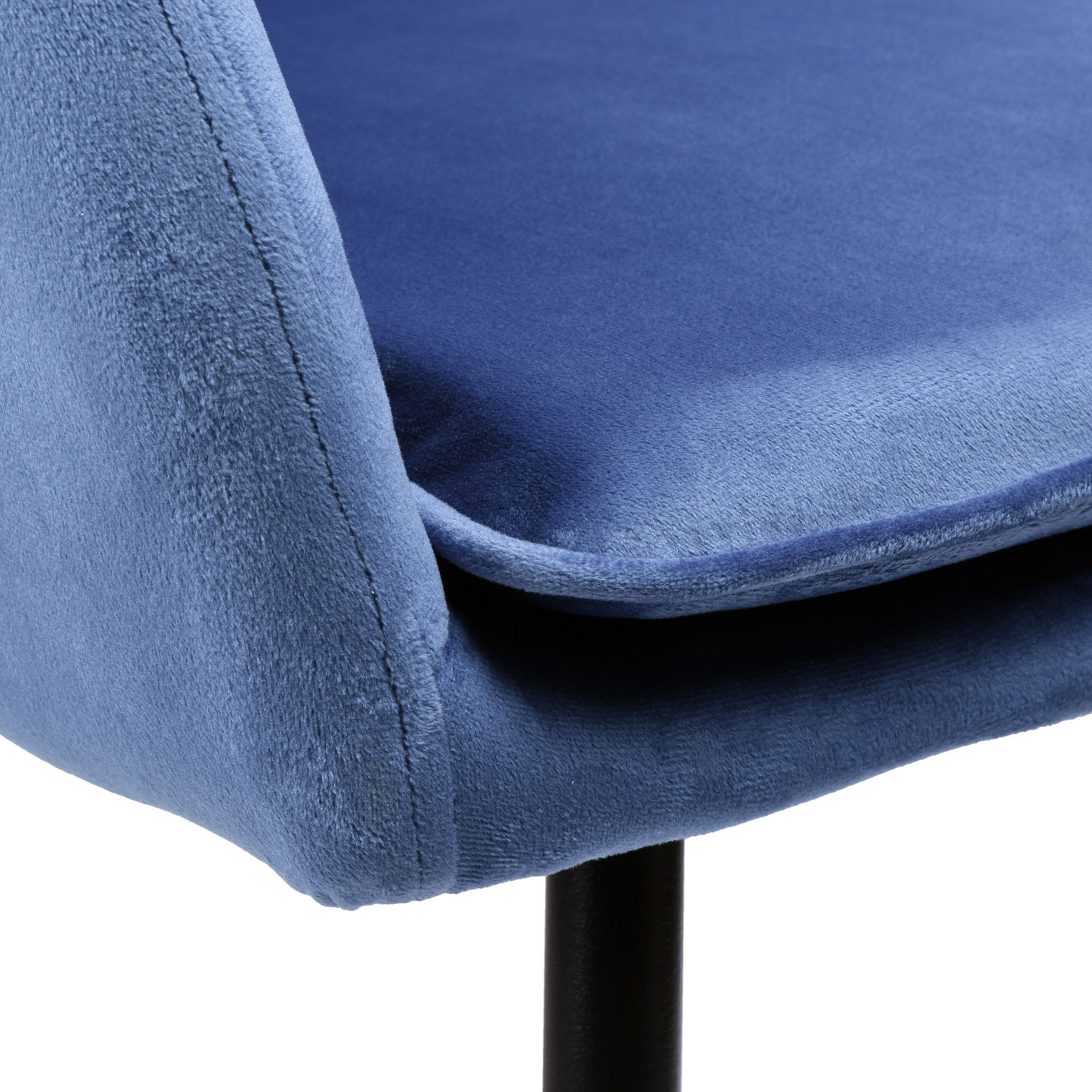Krzesło welurowe SEVILLA VELVET niebieskie