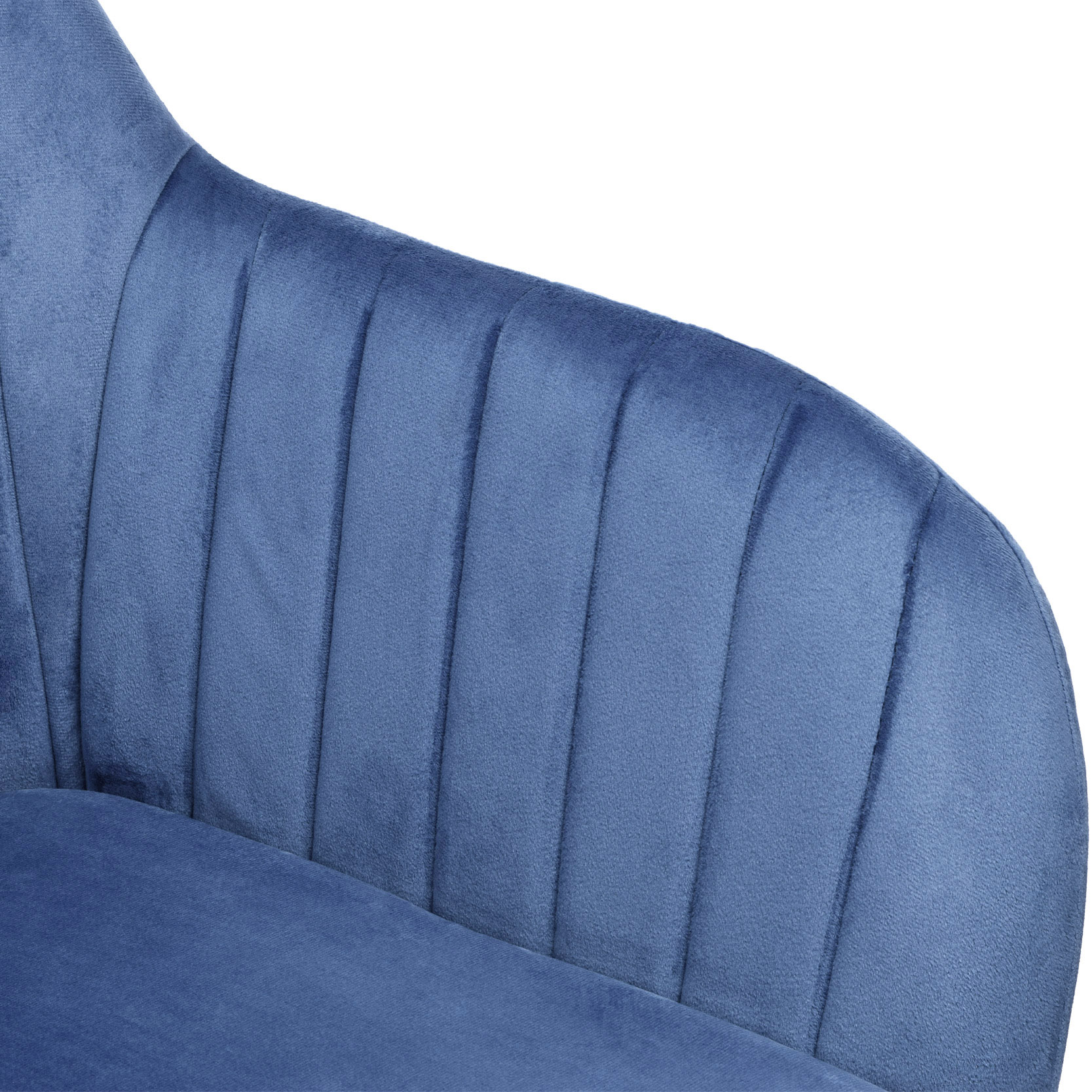 Krzesło welurowe SEVILLA VELVET niebieskie