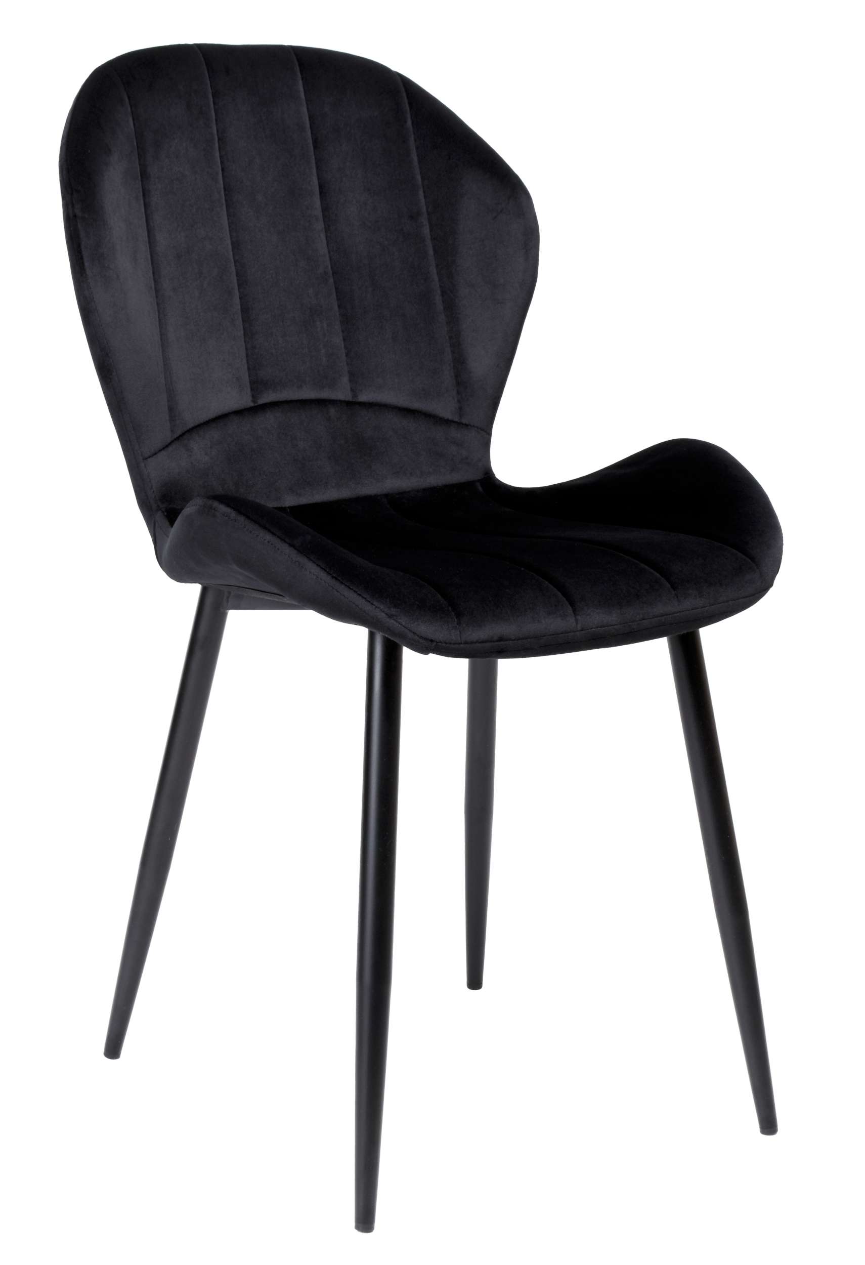 Krzesło tapicerowane SHELBY czarny velvet