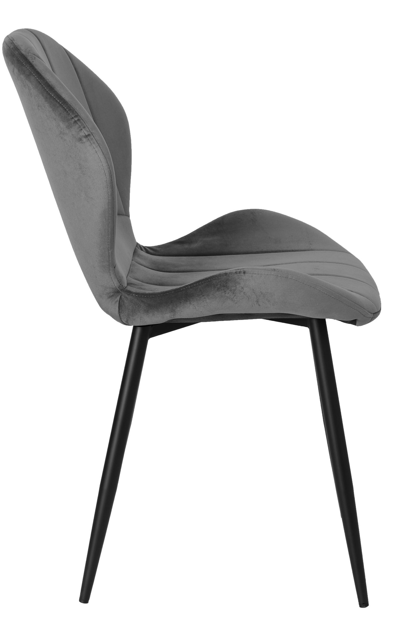 Krzesło tapicerowane SHELBY grafitowy velvet