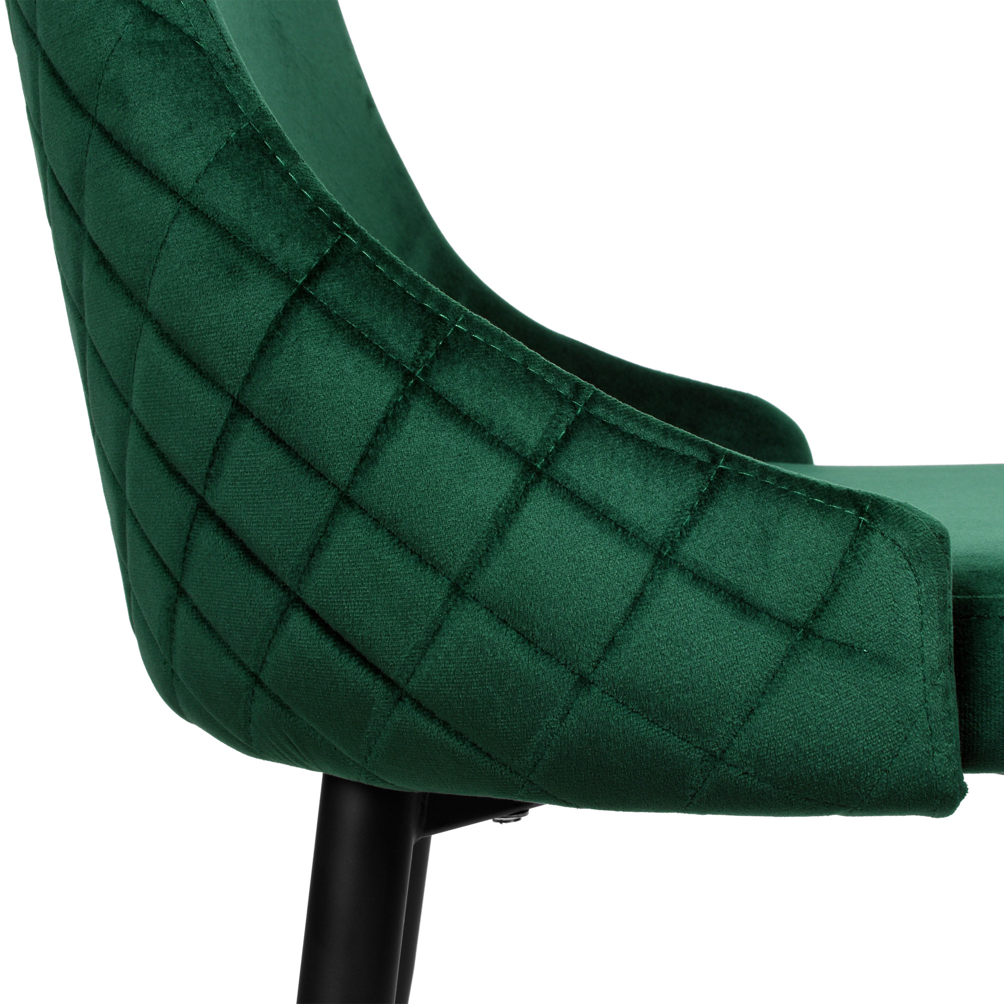 Krzesło tapicerowane Vermont Velvet ciemno-zielony