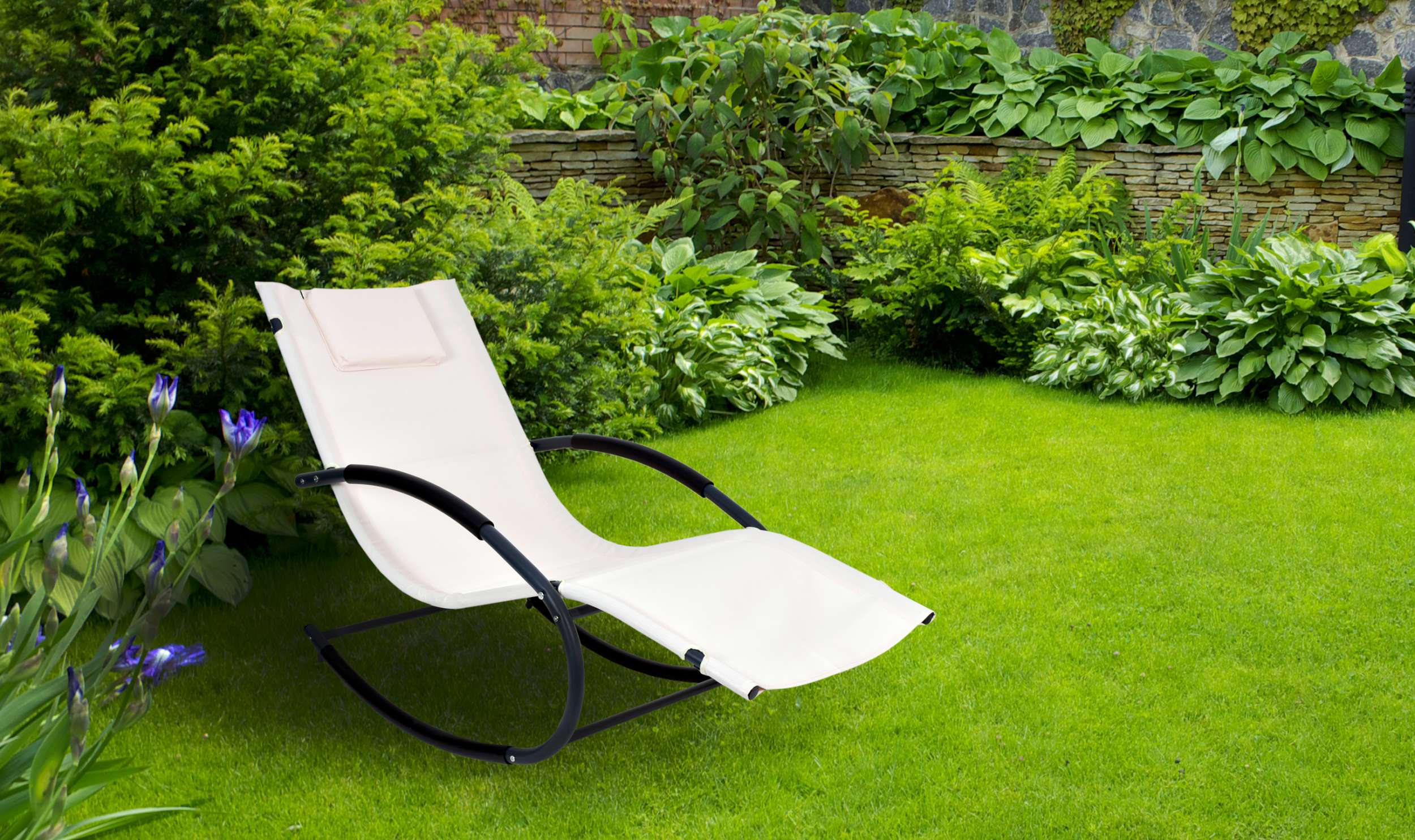 Fotel tarasowy ogrodowy bujany Syriusz  leżak bujak