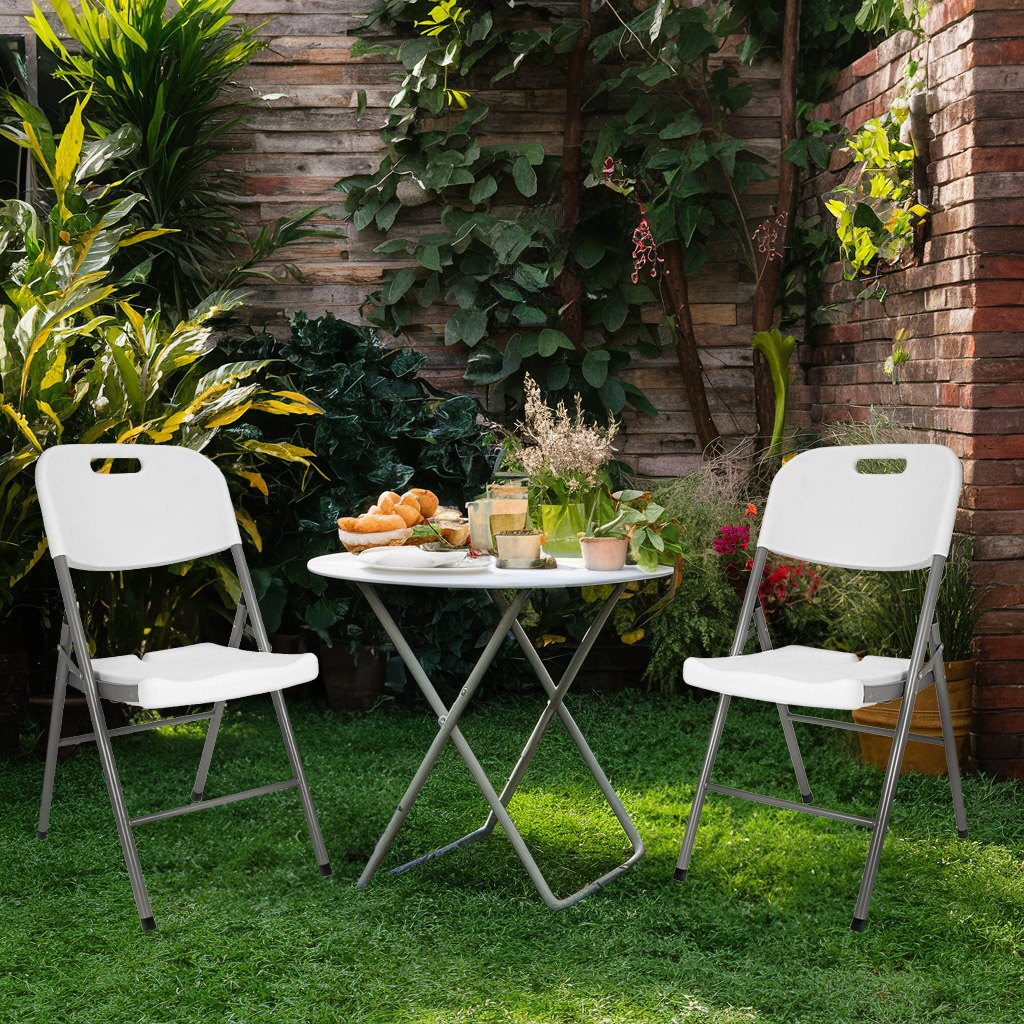 Krzesło cateringowe WHITE składane ogrodowe białe