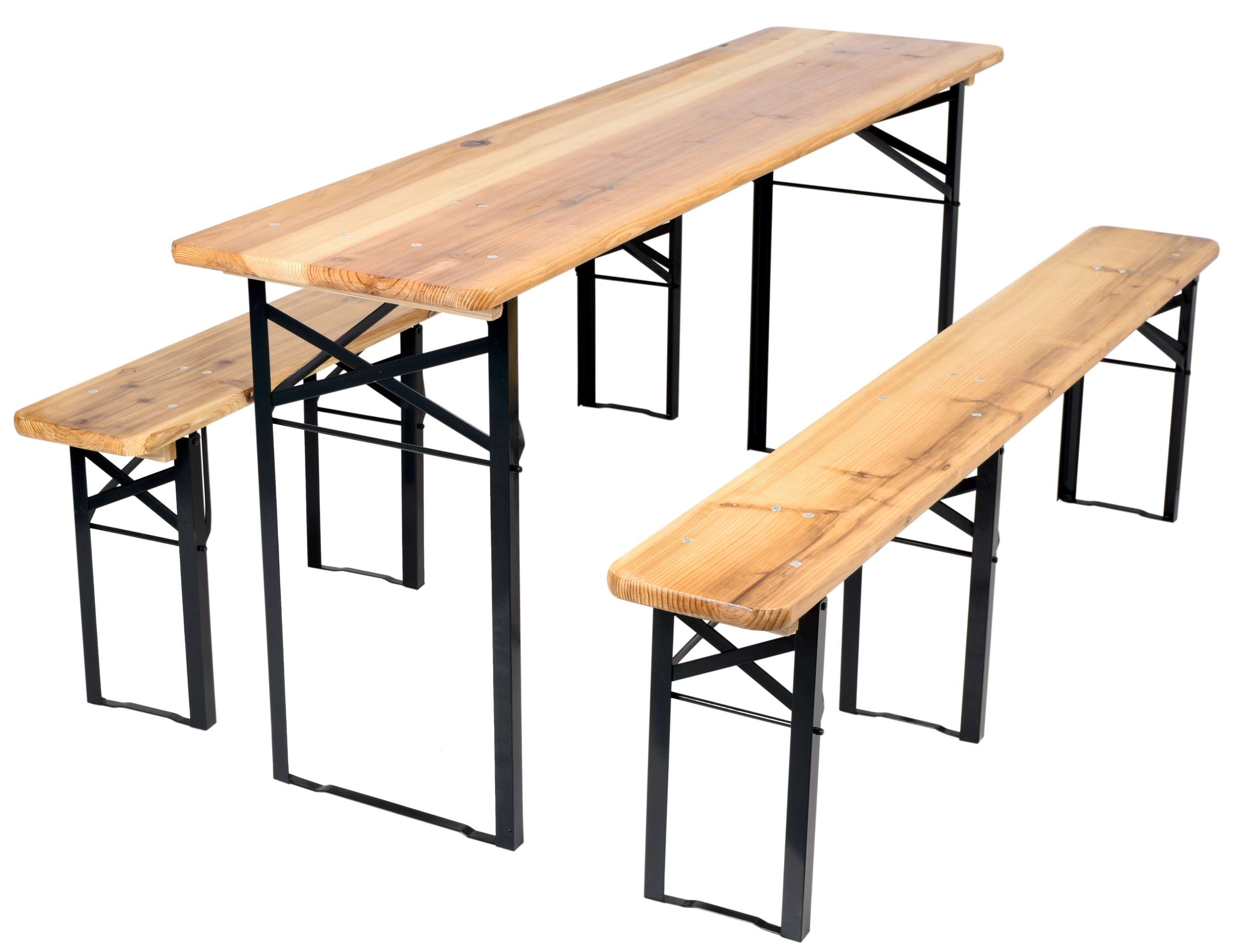 Zestaw piwny - stół + dwie ławki 170 cm