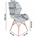 Krzesło tapicerowane Rennes - szary