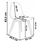 Krzesło skandynawskie ASTI DSW - biały
