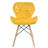 Krzesło tapicerowane MURET VELVET DSW aksamitny żółty