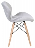 Krzesło tapicerowane MURET VELVET DSW aksamitny srebrnoszary