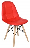 Krzesło tapicerowane DSW Lyon - czerwony
