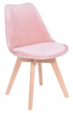 Krzesło Nantes Velvet różowy