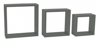 3 półki wiszące Cube Quad - szary