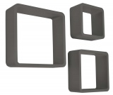 3 półki wiszące Cube -szary