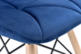 Krzesło tapicerowane MURET VELVET DSW aksamitny granatowy