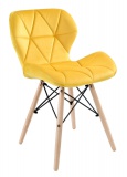 Krzesło tapicerowane MURET VELVET DSW - aksamitny żółty
