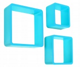 3 półki wiszące Cube - niebieski
