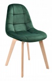 Krzesło tapicerowane AUSTIN VELVET aksamit zielony