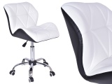 Krzesło biurowe obrotowe MORIS czarno-białe