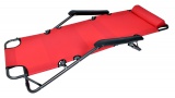 Fotel Leżak turystyczny składany LEON czerwony