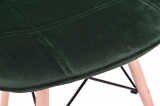 Krzesło tapicerowane DSW Lyon - ciemno-zielony VELVET