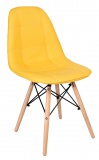 Krzesło tapicerowane DSW Lyon - żółty