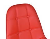 Krzesło tapicerowane DSW Lyon z guzikami - czerwone
