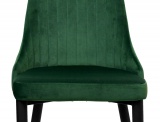 Krzesło welurowe LORIENT VELVET ciemnozielone