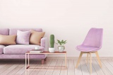 Krzesło tapicerowane Nantes Velvet liliowe
