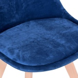 Krzesło tapicerowane Nantes Velvet granatowy