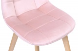 Krzesło tapicerowane AUSTIN VELVET różowe
