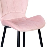 Krzesło welurowe SHELBY VELVET Różowe