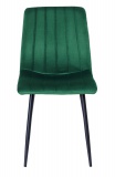 Krzesło tapicerowane Fresno Velvet ciemno-zielone