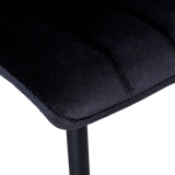 Krzesło tapicerowane Fresno Velvet czarne