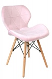 Krzesło tapicerowane MURET VELVET DSW - różowy