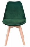Krzesło tapicerowane Nantes DSW Velvet zielony